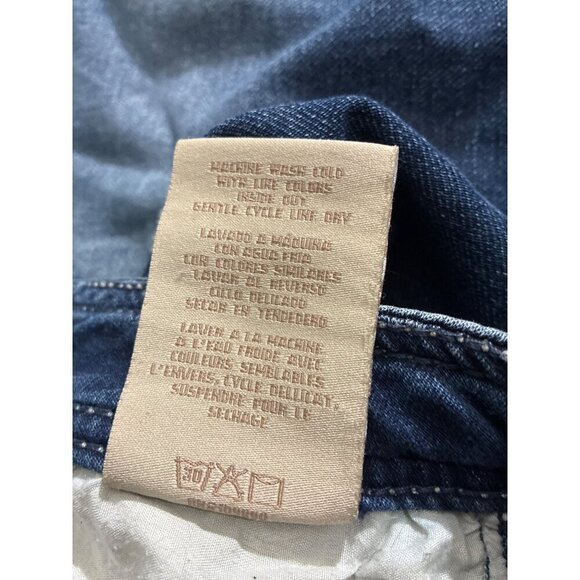 Seven7 Jeans Womens Size 14 Blue Denim Capri Medium Wash Embroidery pockets - Picture 10 of 10